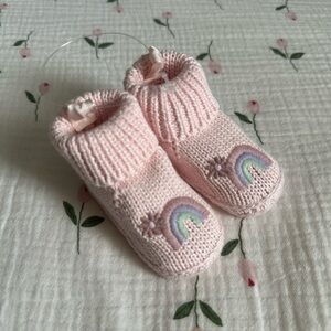 Newborn Pink Baby Booties
